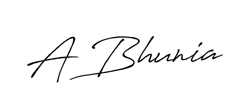 Create a beautiful signature design for name A Bhunia. With this signature (Antro_Vectra_Bolder) fonts, you can make a handwritten signature for free. A Bhunia signature style 7 images and pictures png