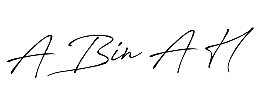 Design your own signature with our free online signature maker. With this signature software, you can create a handwritten (Antro_Vectra_Bolder) signature for name A Bin A H. A Bin A H signature style 7 images and pictures png