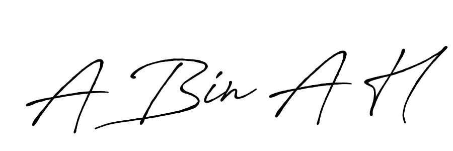 Design your own signature with our free online signature maker. With this signature software, you can create a handwritten (Antro_Vectra_Bolder) signature for name A Bin A H. A Bin A H signature style 7 images and pictures png