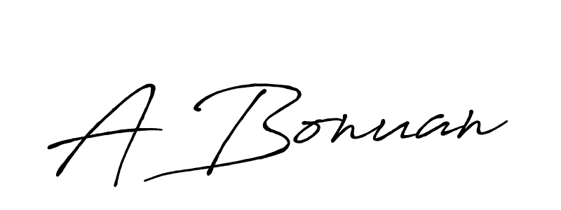 Design your own signature with our free online signature maker. With this signature software, you can create a handwritten (Antro_Vectra_Bolder) signature for name A Bonuan. A Bonuan signature style 7 images and pictures png