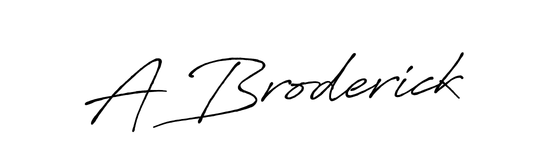 How to make A Broderick name signature. Use Antro_Vectra_Bolder style for creating short signs online. This is the latest handwritten sign. A Broderick signature style 7 images and pictures png