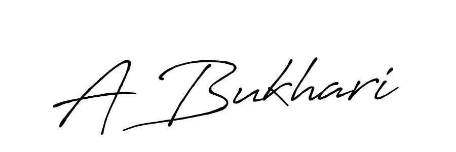 Design your own signature with our free online signature maker. With this signature software, you can create a handwritten (Antro_Vectra_Bolder) signature for name A Bukhari. A Bukhari signature style 7 images and pictures png