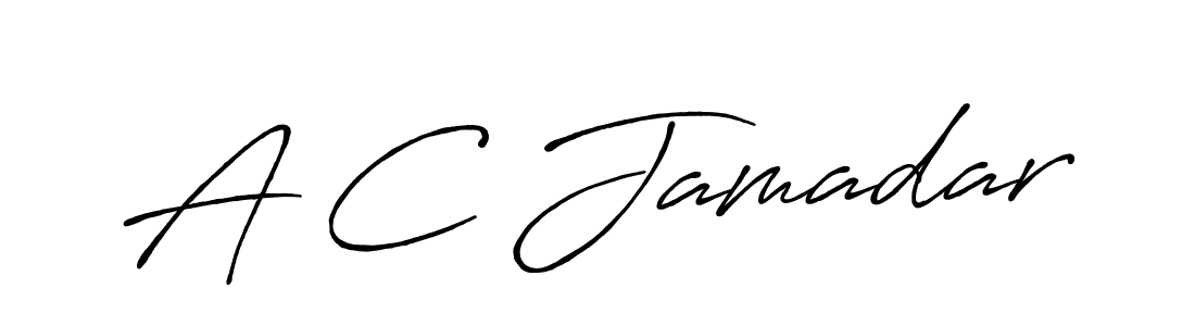 Design your own signature with our free online signature maker. With this signature software, you can create a handwritten (Antro_Vectra_Bolder) signature for name A C Jamadar. A C Jamadar signature style 7 images and pictures png