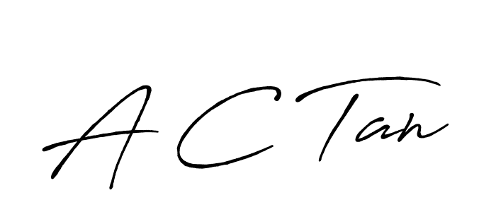 A C Tan stylish signature style. Best Handwritten Sign (Antro_Vectra_Bolder) for my name. Handwritten Signature Collection Ideas for my name A C Tan. A C Tan signature style 7 images and pictures png