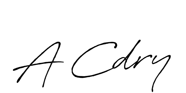 How to make A Cdry signature? Antro_Vectra_Bolder is a professional autograph style. Create handwritten signature for A Cdry name. A Cdry signature style 7 images and pictures png