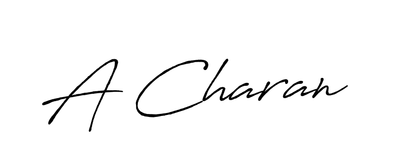 A Charan stylish signature style. Best Handwritten Sign (Antro_Vectra_Bolder) for my name. Handwritten Signature Collection Ideas for my name A Charan. A Charan signature style 7 images and pictures png