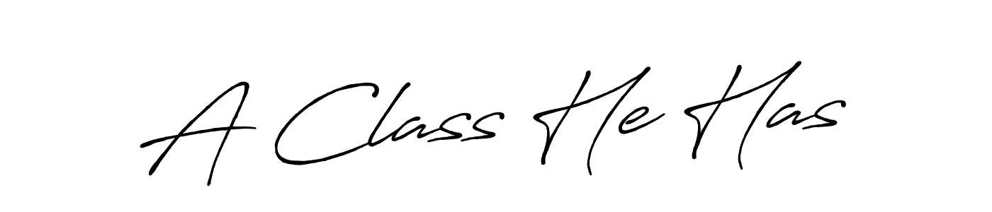 Design your own signature with our free online signature maker. With this signature software, you can create a handwritten (Antro_Vectra_Bolder) signature for name A Class He Has. A Class He Has signature style 7 images and pictures png