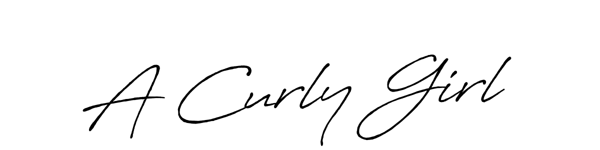 A Curly Girl stylish signature style. Best Handwritten Sign (Antro_Vectra_Bolder) for my name. Handwritten Signature Collection Ideas for my name A Curly Girl. A Curly Girl signature style 7 images and pictures png