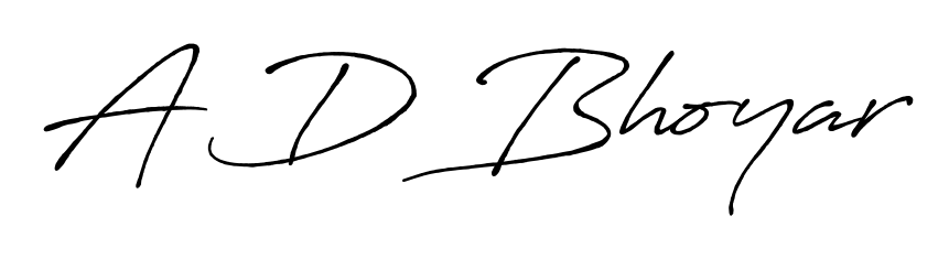 Create a beautiful signature design for name A D Bhoyar. With this signature (Antro_Vectra_Bolder) fonts, you can make a handwritten signature for free. A D Bhoyar signature style 7 images and pictures png
