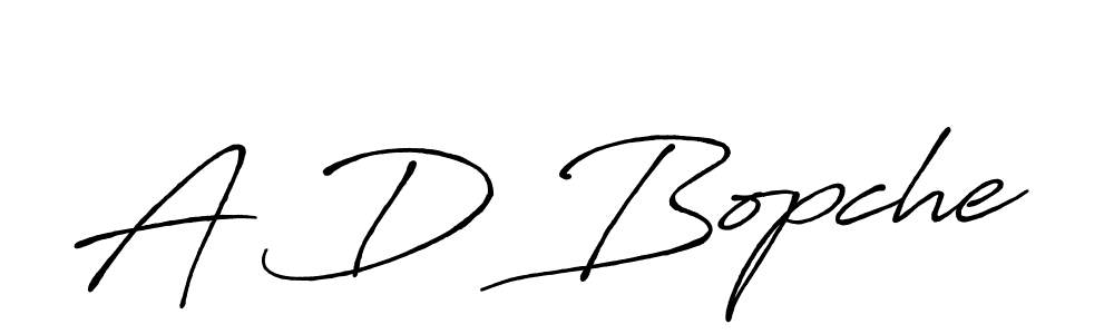 Design your own signature with our free online signature maker. With this signature software, you can create a handwritten (Antro_Vectra_Bolder) signature for name A D Bopche. A D Bopche signature style 7 images and pictures png