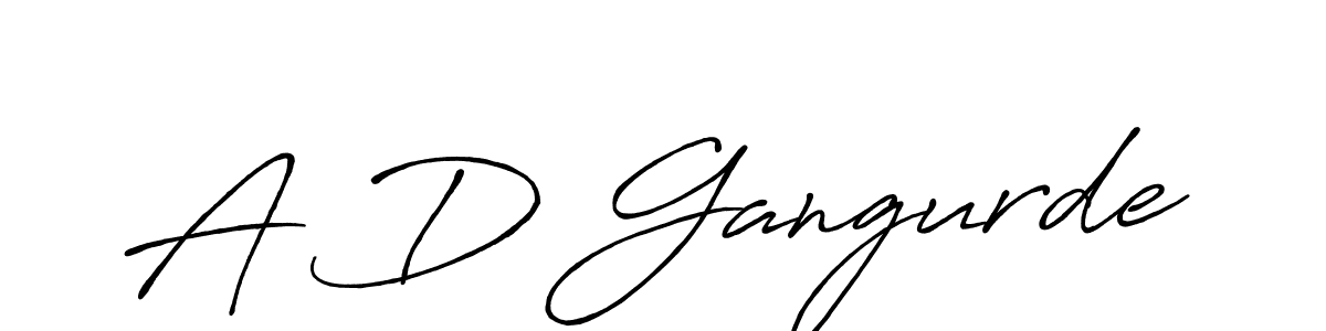 Create a beautiful signature design for name A D Gangurde. With this signature (Antro_Vectra_Bolder) fonts, you can make a handwritten signature for free. A D Gangurde signature style 7 images and pictures png