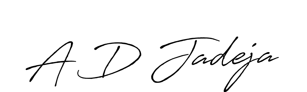 Create a beautiful signature design for name A D Jadeja. With this signature (Antro_Vectra_Bolder) fonts, you can make a handwritten signature for free. A D Jadeja signature style 7 images and pictures png