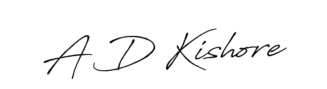 Make a beautiful signature design for name A D Kishore. With this signature (Antro_Vectra_Bolder) style, you can create a handwritten signature for free. A D Kishore signature style 7 images and pictures png