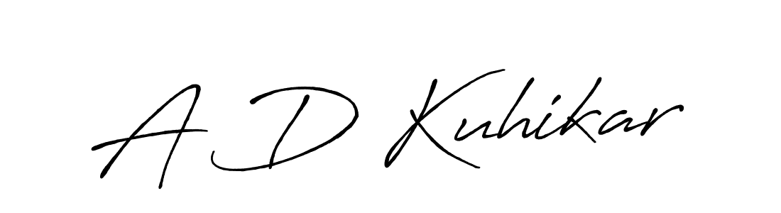 A D Kuhikar stylish signature style. Best Handwritten Sign (Antro_Vectra_Bolder) for my name. Handwritten Signature Collection Ideas for my name A D Kuhikar. A D Kuhikar signature style 7 images and pictures png