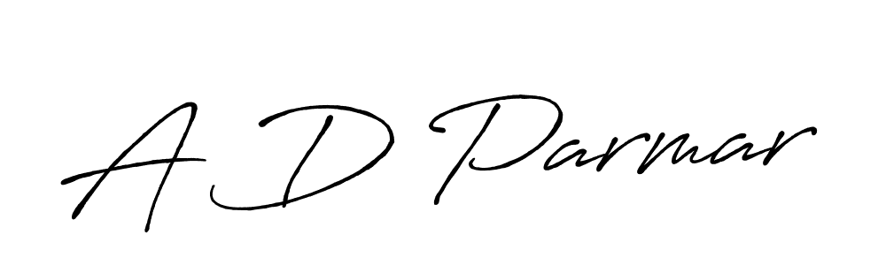 Create a beautiful signature design for name A D Parmar. With this signature (Antro_Vectra_Bolder) fonts, you can make a handwritten signature for free. A D Parmar signature style 7 images and pictures png