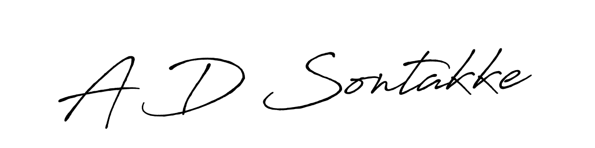 Also we have A D Sontakke name is the best signature style. Create professional handwritten signature collection using Antro_Vectra_Bolder autograph style. A D Sontakke signature style 7 images and pictures png