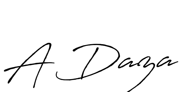 Use a signature maker to create a handwritten signature online. With this signature software, you can design (Antro_Vectra_Bolder) your own signature for name A Daza. A Daza signature style 7 images and pictures png