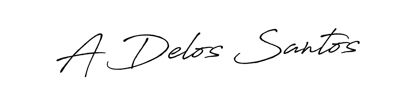 How to make A Delos Santos signature? Antro_Vectra_Bolder is a professional autograph style. Create handwritten signature for A Delos Santos name. A Delos Santos signature style 7 images and pictures png