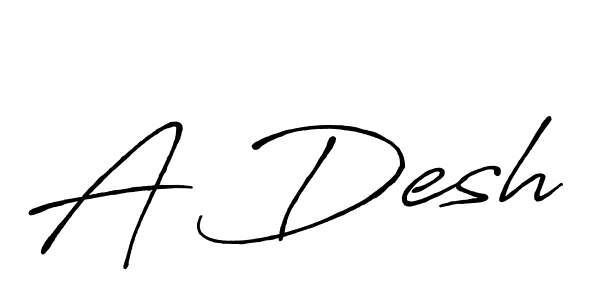 How to make A Desh name signature. Use Antro_Vectra_Bolder style for creating short signs online. This is the latest handwritten sign. A Desh signature style 7 images and pictures png