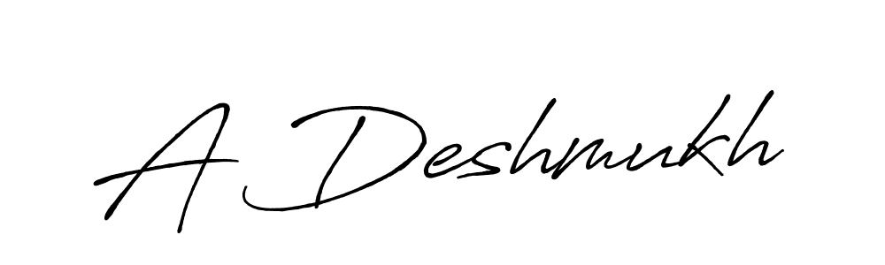 Use a signature maker to create a handwritten signature online. With this signature software, you can design (Antro_Vectra_Bolder) your own signature for name A Deshmukh. A Deshmukh signature style 7 images and pictures png