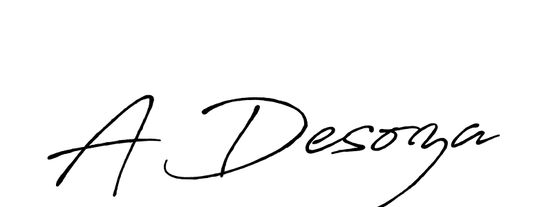 How to make A Desoza signature? Antro_Vectra_Bolder is a professional autograph style. Create handwritten signature for A Desoza name. A Desoza signature style 7 images and pictures png