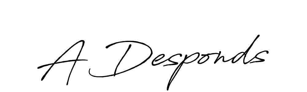 It looks lik you need a new signature style for name A Desponds. Design unique handwritten (Antro_Vectra_Bolder) signature with our free signature maker in just a few clicks. A Desponds signature style 7 images and pictures png
