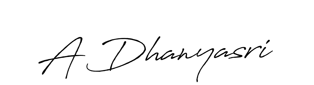 Design your own signature with our free online signature maker. With this signature software, you can create a handwritten (Antro_Vectra_Bolder) signature for name A Dhanyasri. A Dhanyasri signature style 7 images and pictures png