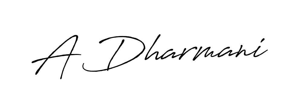 Create a beautiful signature design for name A Dharmani. With this signature (Antro_Vectra_Bolder) fonts, you can make a handwritten signature for free. A Dharmani signature style 7 images and pictures png