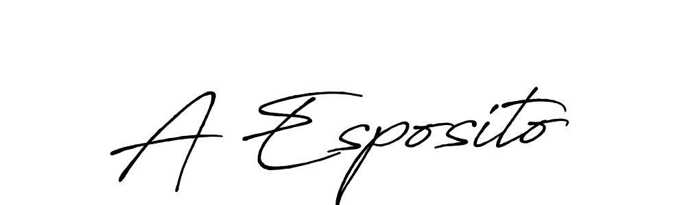 How to make A Esposito signature? Antro_Vectra_Bolder is a professional autograph style. Create handwritten signature for A Esposito name. A Esposito signature style 7 images and pictures png