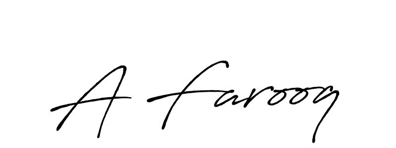 Make a beautiful signature design for name A Farooq. With this signature (Antro_Vectra_Bolder) style, you can create a handwritten signature for free. A Farooq signature style 7 images and pictures png