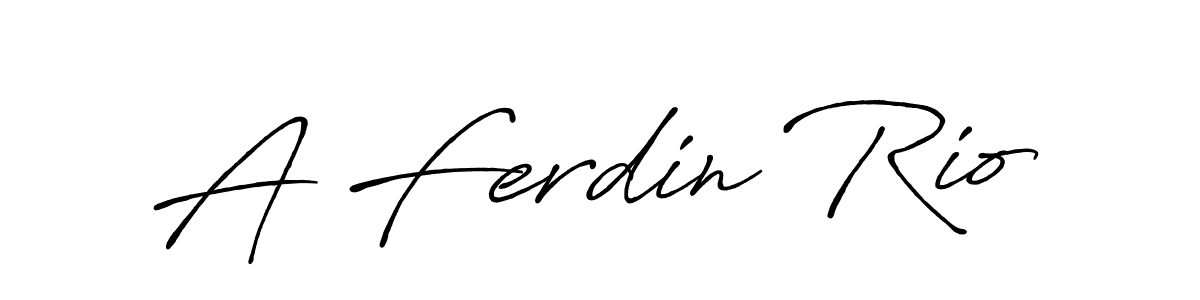 How to make A Ferdin Rio name signature. Use Antro_Vectra_Bolder style for creating short signs online. This is the latest handwritten sign. A Ferdin Rio signature style 7 images and pictures png