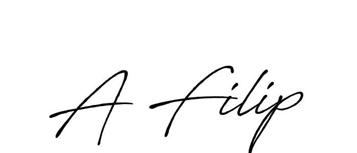 Use a signature maker to create a handwritten signature online. With this signature software, you can design (Antro_Vectra_Bolder) your own signature for name A Filip. A Filip signature style 7 images and pictures png