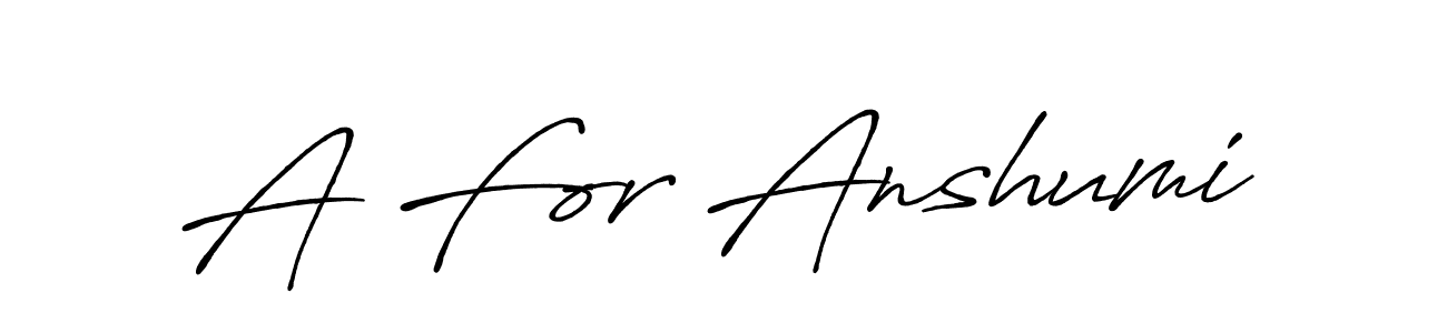 How to make A For Anshumi name signature. Use Antro_Vectra_Bolder style for creating short signs online. This is the latest handwritten sign. A For Anshumi signature style 7 images and pictures png