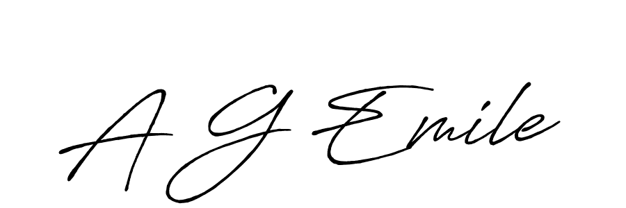 Design your own signature with our free online signature maker. With this signature software, you can create a handwritten (Antro_Vectra_Bolder) signature for name A G Emile. A G Emile signature style 7 images and pictures png