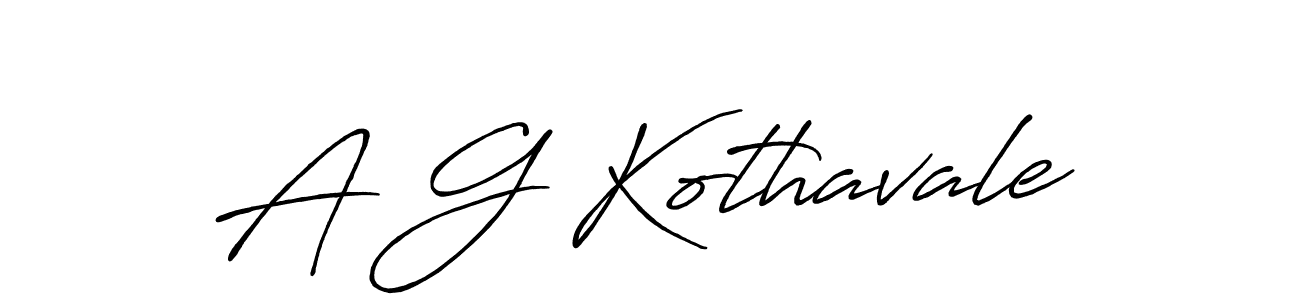 Also we have A G Kothavale name is the best signature style. Create professional handwritten signature collection using Antro_Vectra_Bolder autograph style. A G Kothavale signature style 7 images and pictures png