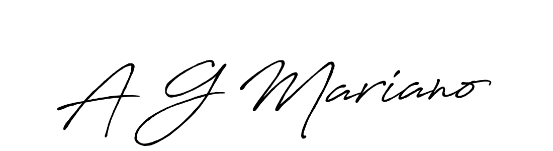 Also we have A G Mariano name is the best signature style. Create professional handwritten signature collection using Antro_Vectra_Bolder autograph style. A G Mariano signature style 7 images and pictures png