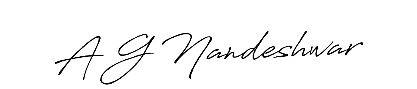 if you are searching for the best signature style for your name A G Nandeshwar. so please give up your signature search. here we have designed multiple signature styles  using Antro_Vectra_Bolder. A G Nandeshwar signature style 7 images and pictures png
