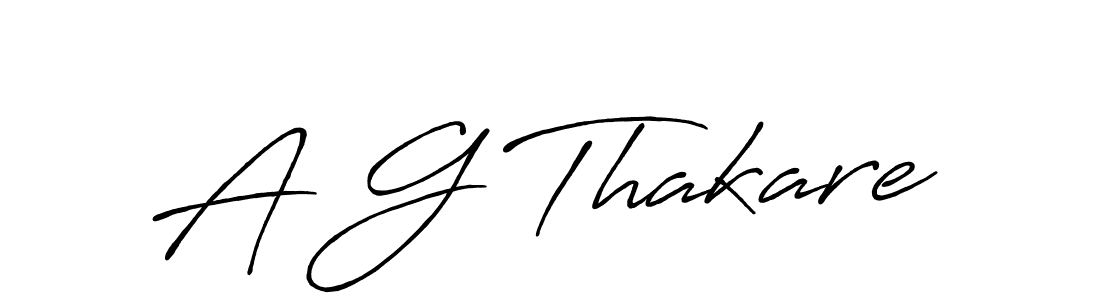 Use a signature maker to create a handwritten signature online. With this signature software, you can design (Antro_Vectra_Bolder) your own signature for name A G Thakare. A G Thakare signature style 7 images and pictures png