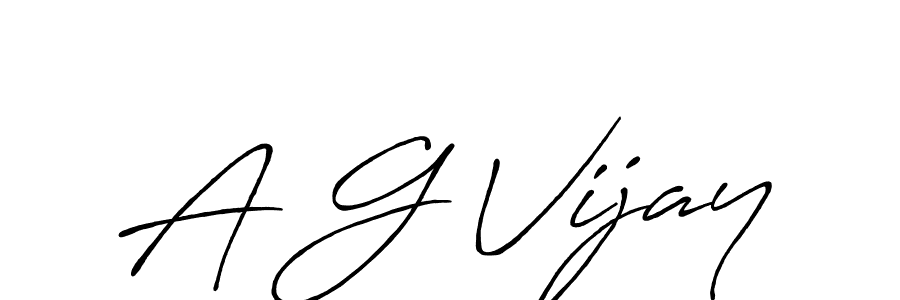 Design your own signature with our free online signature maker. With this signature software, you can create a handwritten (Antro_Vectra_Bolder) signature for name A G Vijay. A G Vijay signature style 7 images and pictures png