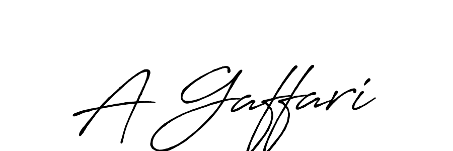 Make a beautiful signature design for name A Gaffari. With this signature (Antro_Vectra_Bolder) style, you can create a handwritten signature for free. A Gaffari signature style 7 images and pictures png