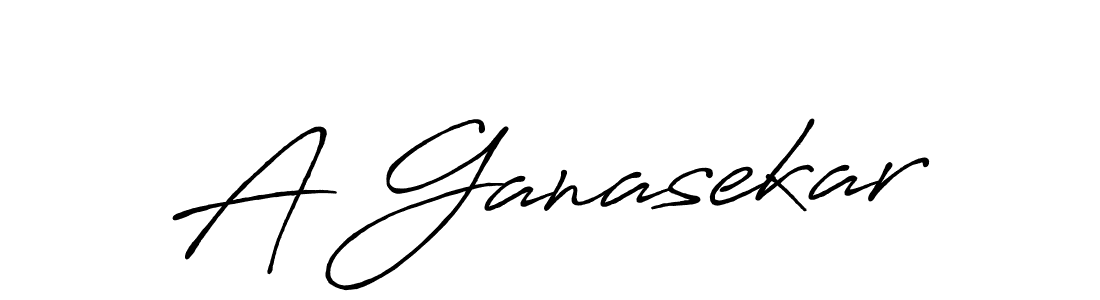 A Ganasekar stylish signature style. Best Handwritten Sign (Antro_Vectra_Bolder) for my name. Handwritten Signature Collection Ideas for my name A Ganasekar. A Ganasekar signature style 7 images and pictures png