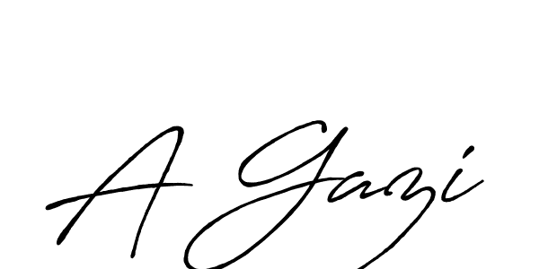 A Gazi stylish signature style. Best Handwritten Sign (Antro_Vectra_Bolder) for my name. Handwritten Signature Collection Ideas for my name A Gazi. A Gazi signature style 7 images and pictures png