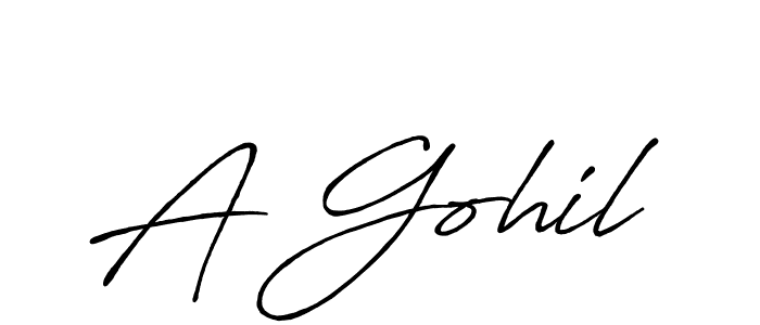 Also we have A Gohil name is the best signature style. Create professional handwritten signature collection using Antro_Vectra_Bolder autograph style. A Gohil signature style 7 images and pictures png