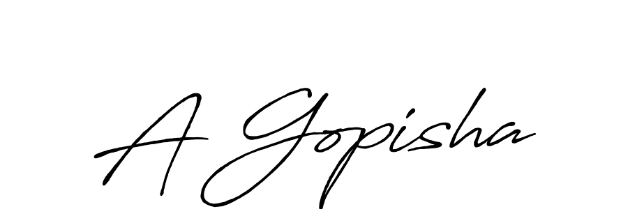 Also we have A Gopisha name is the best signature style. Create professional handwritten signature collection using Antro_Vectra_Bolder autograph style. A Gopisha signature style 7 images and pictures png