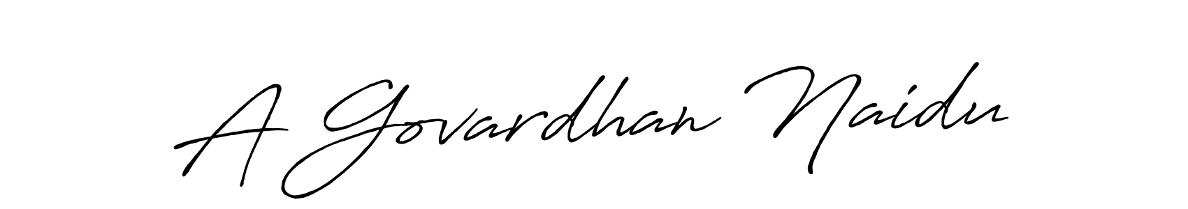 Make a beautiful signature design for name A Govardhan Naidu. With this signature (Antro_Vectra_Bolder) style, you can create a handwritten signature for free. A Govardhan Naidu signature style 7 images and pictures png