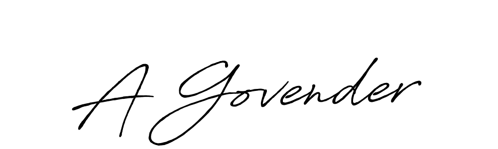 The best way (Antro_Vectra_Bolder) to make a short signature is to pick only two or three words in your name. The name A Govender include a total of six letters. For converting this name. A Govender signature style 7 images and pictures png