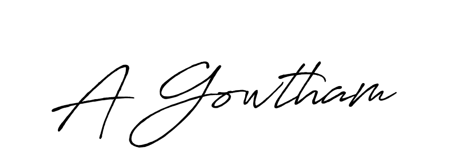 How to make A Gowtham signature? Antro_Vectra_Bolder is a professional autograph style. Create handwritten signature for A Gowtham name. A Gowtham signature style 7 images and pictures png