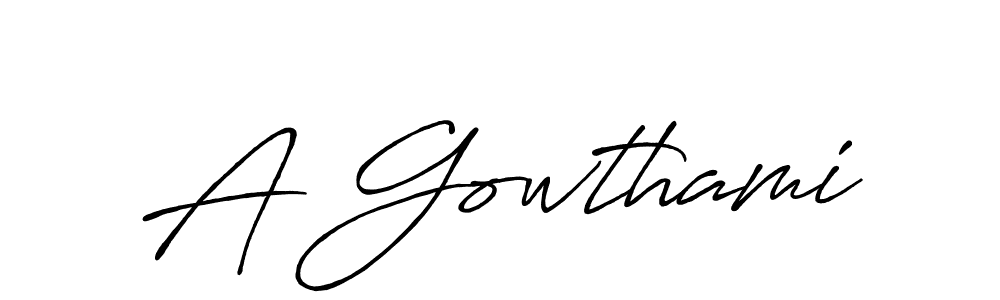 A Gowthami stylish signature style. Best Handwritten Sign (Antro_Vectra_Bolder) for my name. Handwritten Signature Collection Ideas for my name A Gowthami. A Gowthami signature style 7 images and pictures png