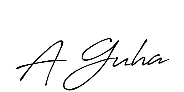 The best way (Antro_Vectra_Bolder) to make a short signature is to pick only two or three words in your name. The name A Guha include a total of six letters. For converting this name. A Guha signature style 7 images and pictures png