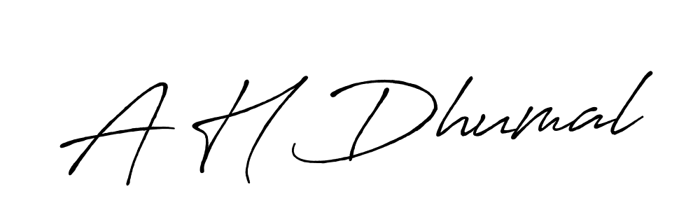 A H Dhumal stylish signature style. Best Handwritten Sign (Antro_Vectra_Bolder) for my name. Handwritten Signature Collection Ideas for my name A H Dhumal. A H Dhumal signature style 7 images and pictures png